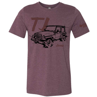 Mens Jeep® TJ Wrangler - LDD Series - Triblend Burgundy T-Shirt